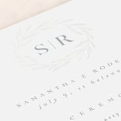 "Chic Wreath" - Gloss-Press® Wedding Programs in Cloud by Kelly Schmidt - Detail