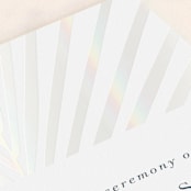 "Pristine" - Gloss-Press® Wedding Programs in Pearl by Robin Ott - Detail