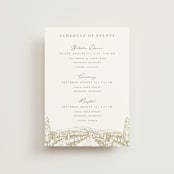 "Vineyard" - Wedding Weekend Itinerary Cards in Champagne by Sarah Brown - Front