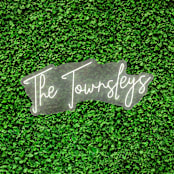 "Custom LED Neon Last Name Sign" - Illuminated Signs in white by Papel Custom Design