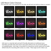 "Custom LED Neon Last Name Sign" - Illuminated Signs in white by Papel Custom Design