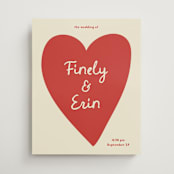 "Big Heart Wedding" - Welcome Signs in Cherry by Ani Somi - Front