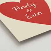 "Big Heart Wedding" - Welcome Signs in Cherry by Ani Somi - Detail