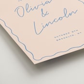 "wavy border" - Welcome Signs in Periwinkle by Ellen Schlegelmilch - Detail
