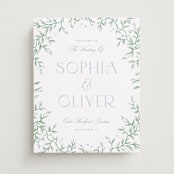 "Wisteria" - Welcome Signs in Periwinkle by Kristen Smith - Front