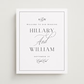 "Classic Monogram" - Welcome Signs in Tuxedo by Susan Zinader - Front