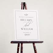 "Classic Monogram" - Welcome Signs in Tuxedo by Susan Zinader - In Use