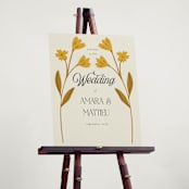 "Vintage Wildflowers" - Welcome Signs in Yolk by Morgan Kendall - In Use