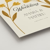 "Vintage Wildflowers" - Welcome Signs in Yolk by Morgan Kendall - Detail