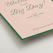 "cotillion" - Welcome Signs in Peach by Megan Davis - Detail
