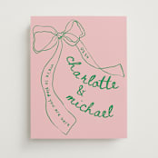 "Just the ribbon" - Welcome Signs in trawberry by Vera Lim - Front