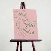 "Just the ribbon" - Welcome Signs in trawberry by Vera Lim - In Use