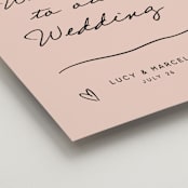 "Ballpoint Suite" - Welcome Signs in Blush by Ani Somi - Detail