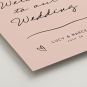 "Ballpoint Suite" - Welcome Signs in Blush by Ani Somi - Detail