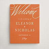"Bold Background" - Welcome Signs in Sunset by Erin German - Front