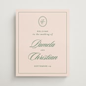 "Scripted" - Welcome Signs in Emerald by Creo Study - Front