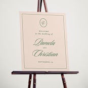 "Scripted" - Welcome Signs in Emerald by Creo Study - In Use