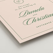 "Scripted" - Welcome Signs in Emerald by Creo Study - Detail