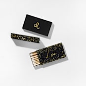 "Leo Matchboxes, Black and Gold, Pack of 4" - Matchbooks and Matches in natural by ForYourParty