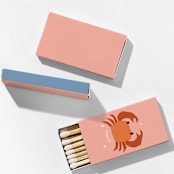 "Color Pop Cancer Matchboxes, Pack of 4" - Matchbooks and Matches in beige by ForYourParty