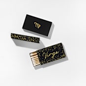 "Virgo Matchboxes, Black and Gold, Pack of 4" - Matchbooks and Matches in brown by ForYourParty