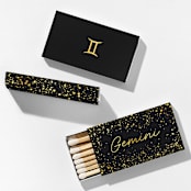 "Gemini Matchboxes, Black and Gold, Pack of 4" - Matchbooks and Matches in pink by ForYourParty