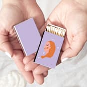 "Color Pop Virgo Matchboxes, Pack of 4" - Matchbooks and Matches in beige by ForYourParty