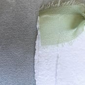 "Handmade Paper Menus With Sage Green Bow | Set Of 10 | Custom Text" - Menus in green by Cotton and Bow