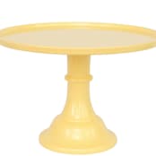 "Daisy Yellow Melamine Cake Stand- Large" - Cake Stands in black by Joyeux Company