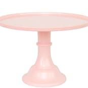 "Peony Pink Melamine Cake Stand- Large" - Cake Stands in brown by Joyeux Company