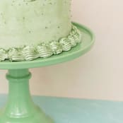 "Sage Green Melamine Cake Stand- Large" - Cake Stands in brown by Joyeux Company