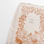 "Woodland Florals Letterpress Table Numbers" - Table Numbers in brown by Cedar and Grey