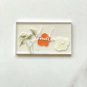 "Custom Floral Orange Place Cards" - Place and Escort Cards in pink by Jasmine Jhunjhnuwala