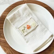 "Custom Floral Orange Place Cards" - Place and Escort Cards in pink by Jasmine Jhunjhnuwala