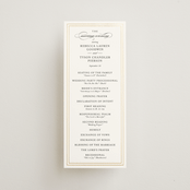"Eloquence" - Wedding Programs in Snow by Kimberly FitzSimons - Front