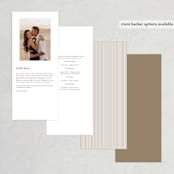 "Engraved Flowers" - Wedding Programs in Gold by Phrosné Barwood - Back of Card Options