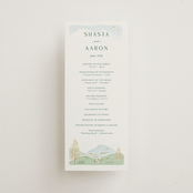 "Mountaintop" - Wedding Programs in Evergreen by Paper Sun Studio - Front