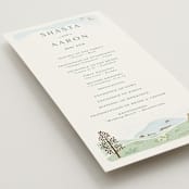 "Mountaintop" - Wedding Programs in Evergreen by Paper Sun Studio - Detail