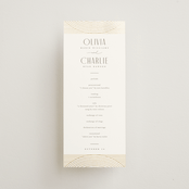 "Moderne" - Wedding Programs in Alabaster by Pixel and Hank - Front