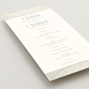 "Moderne" - Wedding Programs in Alabaster by Pixel and Hank - Detail