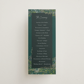 "By the Creek" - Wedding Programs in Emerald by Becky Nimoy - Front