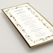 "Enchanting" - Wedding Programs in Burgundy by Susan Moyal - Detail