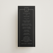 "Elegant Station" - Wedding Programs in Noir by Stacey Meacham - Front