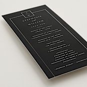 "Elegant Station" - Wedding Programs in Noir by Stacey Meacham - Detail