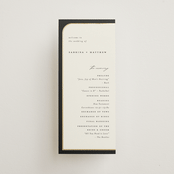 "Tuxedo" - Wedding Programs in Black Tie by Carolyn Nicks - Front