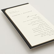 "Tuxedo" - Wedding Programs in Black Tie by Carolyn Nicks - Detail