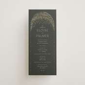 "Fringe" - Wedding Programs in Midnight by Leah Bisch - Front