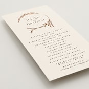 "Locket" - Wedding Programs in Pearl by Erin L. Wilson - Detail