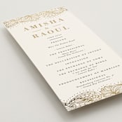 "Elegant Henna" - Wedding Programs in Champagne by Oma N. Ramkhelawan - Detail