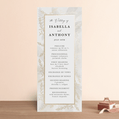 "Roses & Greenery" - Wedding Programs in Aubergine by Susan Moyal - Front